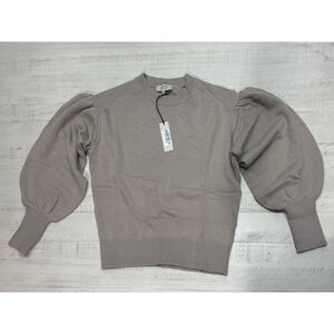 Martha Stewart cashmere/ wool crew neck Puff Sleeve Sweater